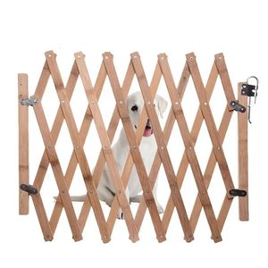 Barrières de sécurité clôture en bois rétractable porte pour animaux de compagnie porte bébé chien escalier enfant y231213