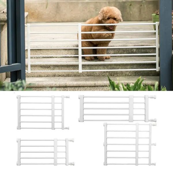 Barrières de sécurité barrière pour chien courte barrière rétractable pour animaux de compagnie Portable barrière bébé pour portes escaliers couloirs 231213