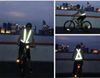 Vêtements de sécurité réfléchissants Haute visibilité Jour et Nuit Veste de gilet à bande élastique réglable pour le cyclisme en cours d'exécution en plein air