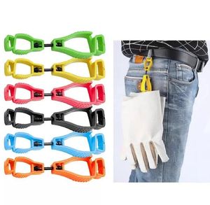 Soporte para guantes de seguridad Gancho para guantes Ganchos Rieles Colgador Plástico Clips para guantes de trabajo Abrazadera de seguridad Guantes de trabajo Protector