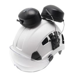 Casco de seguridad con gafas orejeras gorro de trabajo de construcción casco protector para escalada montar trabajo al aire libre rescate 240223