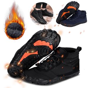 Veiligheidsschoenen 1 Paren unisex Hightop Barefoot Winter Men vrouwen opgevuld en waterdicht hardlopen niet -slip niet ademend voor buitenwandeling 230822