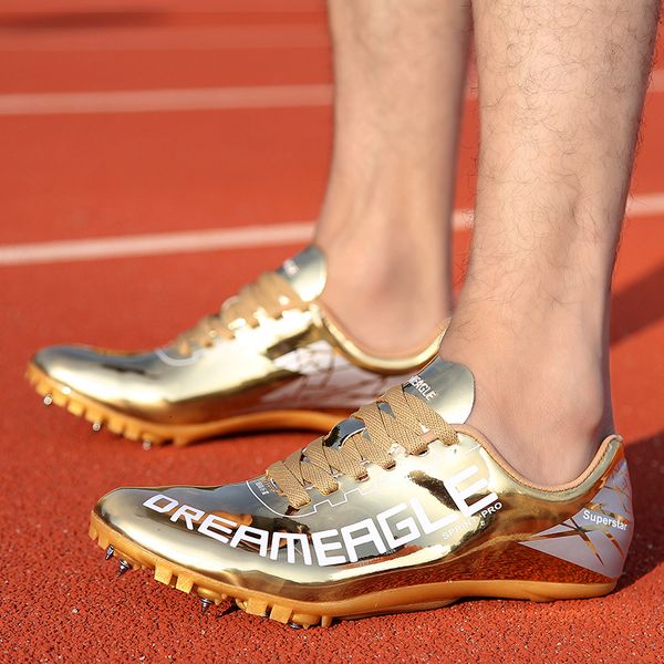 Chaussures de sécurité Garçons Formation d'athlétisme Athlètes féminines Courir Garçons Or Blanc Noir Chaussures de course 230712