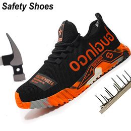 Chaussures de sécurité Chaussures de sport de mode Boots Boots Puncture Sécurité Chaussures Men de sécurité Chaussures de protection Sécurité Indestructible 230811