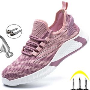 Veiligheidsschoenen voor mannen Werken stalen teen cap sneakers beveiligingsschoenen lichtgewicht safy 210624