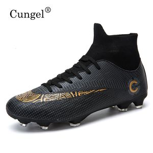 Veiligheidsschoenen High Ankle Men Soccer Antislip Tffg Football Boots Professional Kids Training Footwear Outdoor Grass Cleats Sneakers 230822