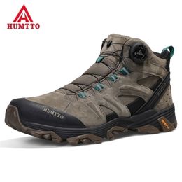 Chaussures de sécurité HUMTTO imperméable à l'eau randonnée en cuir bottes de trekking en plein air baskets pour hommes mâle Camping chasse hommes tactique cheville 220922