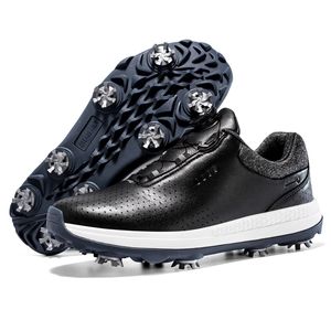 Chaussures de sécurité Chaussures de golf professionnelles pour hommes et femmes, baskets à pointes imperméables noires et blanches, grande taille 4047 230211