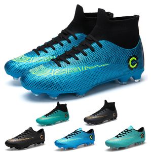 Chaussures de sécurité Hommes Football Adulte Enfants FG Haute Cheville Football Bottes Crampons Herbe Formation Sport Chaussures Longues Pointes En Plein Air 230822