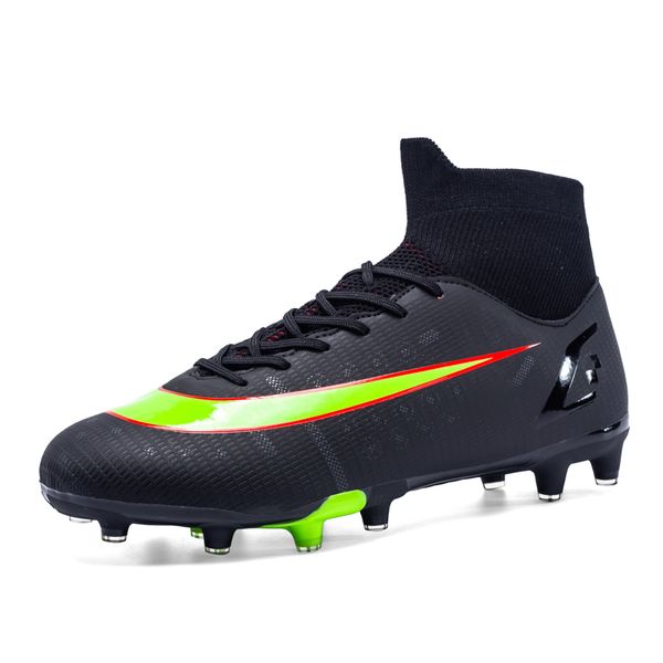 Chaussures de sécurité Hommes Chaussures de football Bottes de football respirantes Adolescents Adultes Enfants TF / FG Crampons Terrain de jeu professionnel Baskets Taille 35-45 Noir 230630