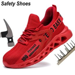 Chaussures de sécurité Hommes travail chaussures de sécurité Anti-crevaison travail baskets mâle indestructible chaussures de travail hommes bottes léger hommes chaussures bottes de sécurité 231007
