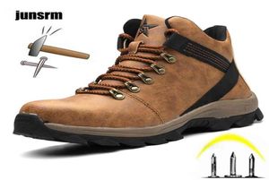 Chaussures de sécurité Men039s en acier Toe Puncturersistant Sports Bottes de travail légères respirantes Construction extérieure pour protéger les orteils5785941