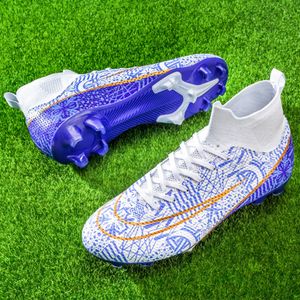 Veiligheidsschoenen Original Mens Society Football Boot Studs High Top Lace Up Soccer Shoes for Kid Professional Turf Field Training Football Cleats 230630