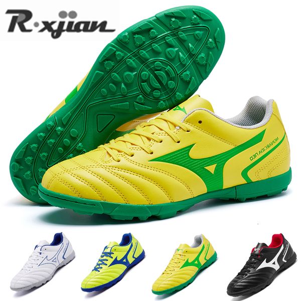 Chaussures de sécurité R xjian High Ankle Soccer 35 45 Hommes Chaussures de football en salle ultra-légères Garçons Antidérapants Longs Spikes Baskets Baskets 230711