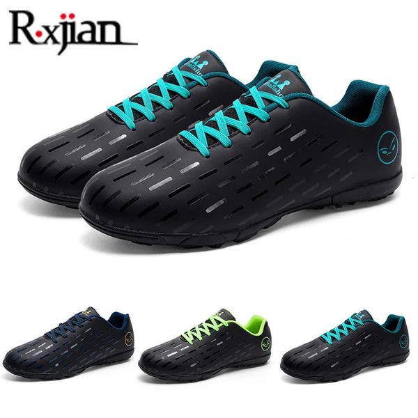 Chaussures de sécurité vente ultralégères hommes Football Sports noir extérieur garçon antidérapant Hightop FGTF bottes de Football crampons d'entraînement baskets 3248 231124