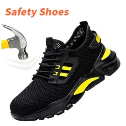 Veiligheidsschoenen Smash Men Steekbestendig ademende werk lichtgewicht werk sneakers stalen teen laarzen mannelijk 240510