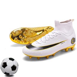 Chaussures de sécurité Bottes de football Indoor Turf Futsal Sneakers TF Long Spikes Hommes Crampons Sports de football originaux pour femmes 230707