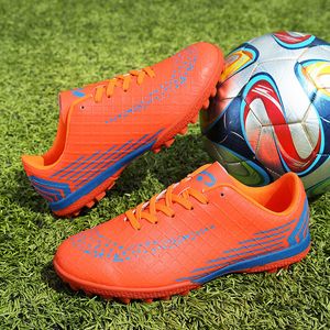 Zapatos de seguridad Primavera Hombres Deporte Fútbol Zapatos Moda Naranja Hombre Niños Gimnasio Entrenamiento Fútbol Zapatos Tobillo Hombres Tacos Spikes Zapatillas Futsal Zapatos 230630