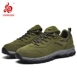 Veiligheidsschoenen Strongshen Men Wandelen Lapper -niet -slip Sport Outdoor Jogging Trekking Sneakers Plus Size Homme Zapatillas Tenis 230822