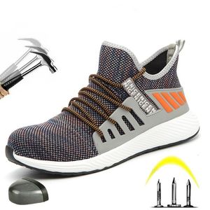 Chaussures de sécurité unisexe été léger respirant Sneaker pour hommes embout en acier Sport flux d'air travail chaussures de sécurité anti-crevaison baskets d'extérieur 230729