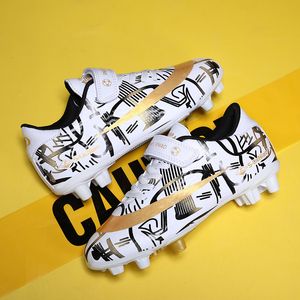 Zapatos de seguridad Oro blanco Fútbol Niños Niños Niñas FG Botas de fútbol Tacos Hierba Entrenamiento Niños Zapatillas deportivas Tamaño 3037 230719