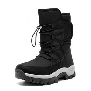 Veiligheidsschoenen Winter Boot Dames Sneeuw Trendy Black enkellaarzen Waterdichte vrouw Warm Fur Fashion Outdoor Platform 230822