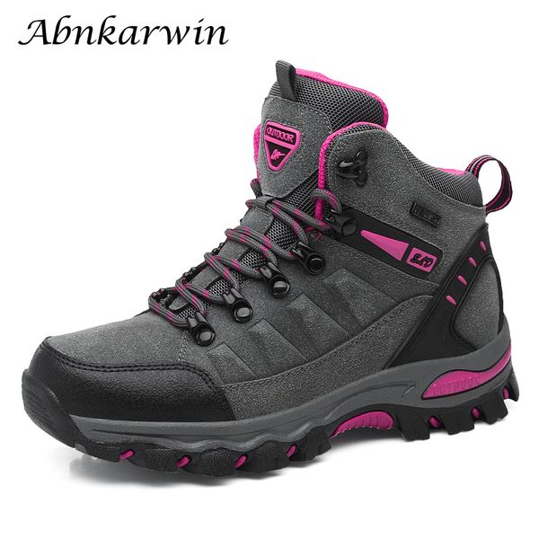 Chaussures de sécurité Femmes d'hiver cheville extérieur bottes de randonnée en randonnée femme montagne grimpant randonnées baskets wandelschoenen botas mujer 220922