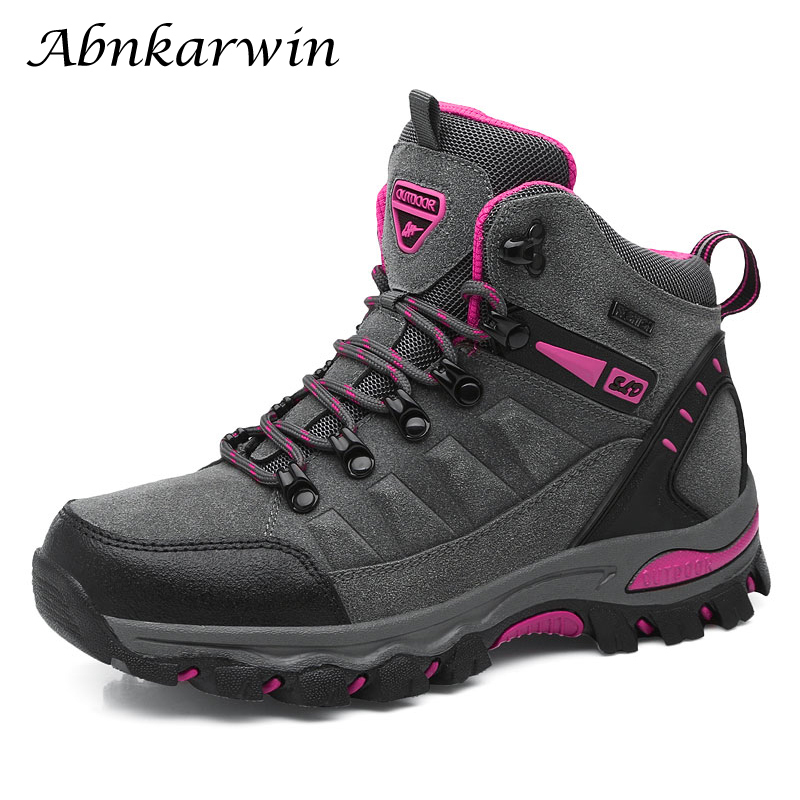 Veiligheidsschoenen Winter Vrouwen Enkle Outdoor trekking laarzen wandelvrouw Mountain klimmen Strekende sneakers Wandelschoenen Botas Mujer 220922