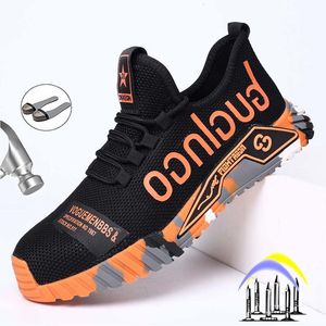 Chaussures de sécurité bottes de travail pour hommes chaussures de sécurité souples respirantes légères à embout d'acier hommes anti-crevaison sport baskets confortables 230729