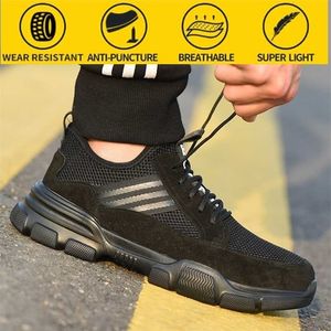 Chaussures de sécurité travail hommes anti-crevaison protection été respirant hommes 211217