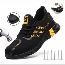 Chaussures de sécurité Chaussures de travail Chaussures de sécurité pour hommes Chaussures de construction à bout en acier Bottes de sécurité Chaussures pare-balles pour hommes Travail d'été 231007