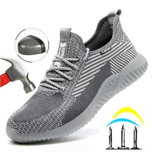 Chaussures de sécurité Baskets de travail Chaussures de travail à bout en acier indestructibles pour hommes Bottes de sécurité Chaussures pour hommes Chaussures de travail anti-crevaison pour hommes Drop 231128