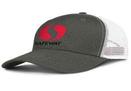 Safeway Inc Mens y mujer Meshcap ajustable Meshcap equipado en blanco Equipo de moda Cadenas de supermercados América Safe1334724