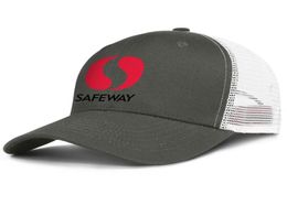 Safeway Inc Mens y mujer Meshcap ajustable Meshcap equipado en blanco Equipo de moda Cadenas de supermercados América Safe2415004