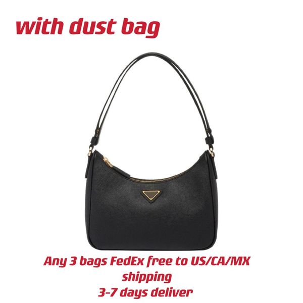 SAFFIANO GOLICINE Cuir Hobo Mini sac avec poignée en cuir réglable en métal imprimement nylon doublure femme de mode Fashion Handsbag Tag 273L