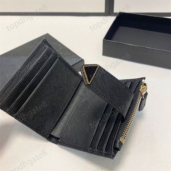 Sac de créateur pour hommes porte-cartes portefeuille femme saffiano sac à main triangle noir pochette de designer porte-passeport couverture porte monnaie sacoche luxe XB017 E23