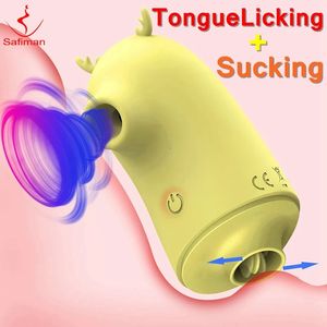 SAFIMAN LICKING LECHING GSPOT SUCKING Vibrator Nipple Stimulator Stimulator Sextoys Produits adultes pour les femmes faciles à transporter imperméables 240403