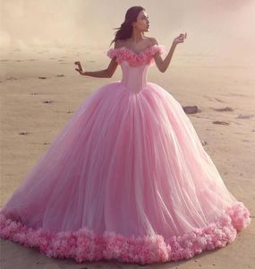 Saidmhamad au large de l'épaule fait des fleurs de boules de bal robes de bal robe nuptiale plage avec couleur de mariée vestide de noiva4136873