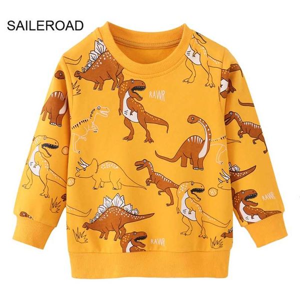 SAILEROAD dinosaurio niños sudaderas algodón bebé niñas ropa niños ropa niños sudaderas con capucha sudadera otoño 211023