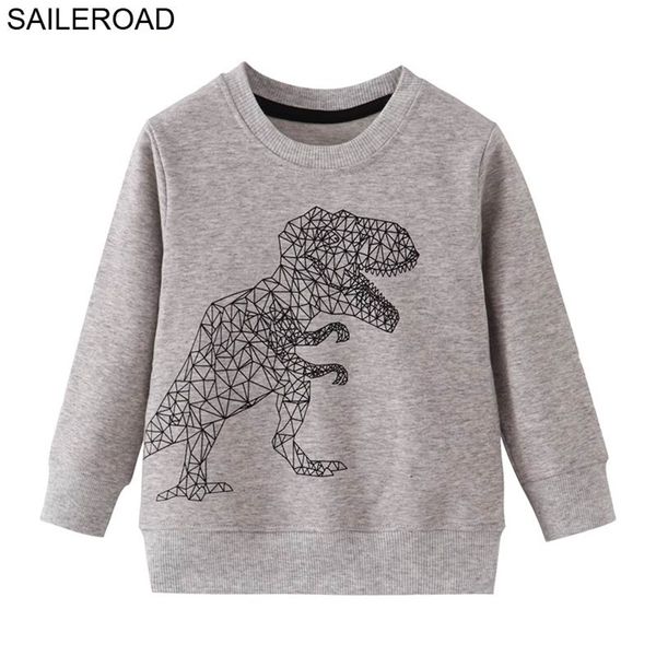 SAILEROAD Dinosaur Print Niños Sudaderas con capucha Sudaderas para niños Ropa 2-7 años Niños Ropa exterior Ropa Otoño Bebé Manga larga 211111