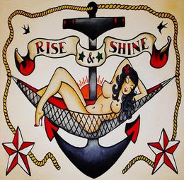 Sailor Jerry Tattoo Vintage Rise Shine Art Cadeaux Paix de la soie 8248636