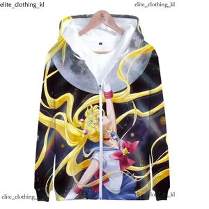 Sailor Moon Sweat à capuche pour femmes fille fille sweat-shirt veste à capuche zipper manteau anime voilormoon vêtements vêtements beaux filles guerrier imprimement 446