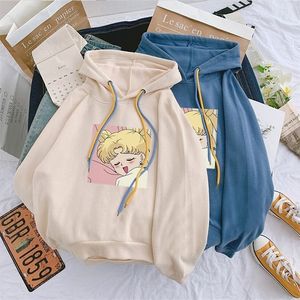 Sailor Moon Hoodies Sweatshirt Harajuku Hoodie Koreaanse stijl Ulzzang Kawaii Cartoon Clothing Pullovers Nieuwe Hooded LJ201103