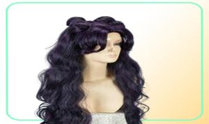 Sailor Moon Luna Artemis Brand New Long Purple Black Wig Cosplay Party Wig1963417