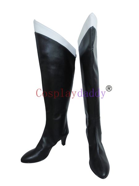 Sailor Moon Sailor Pluto Noir Halloween Long Cosplay Chaussures Bottes H016