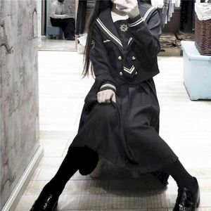 Sailor costume japonais étudiant féminin orthodoxe à manches longues à manches longues de style de style college de style et d'automne 210526