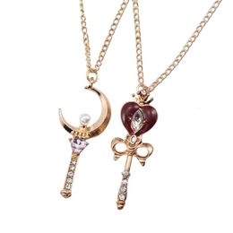 Sailormoon Collier Designer Femmes Top Qualité Pendentif Colliers Pendentif Anime Sailor Moon Pendentif Collier Femmes Cristal Perle Amour Coeur