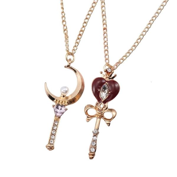 Sailormoon Collier Designer Femmes Top Qualité Pendentif Colliers Pendentif Anime Sailor Moon Pendentif Collier Femmes Cristal Perle Amour Coeur