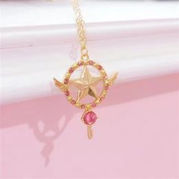 Sailormoon Pendant Colliers ANIME Sailor Moon Femmes Crystal Pearl Love Heart Wand Pendants Pendants de haute qualité Elegant and Fashionable Temperment Collier 46