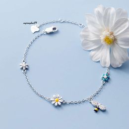 Sailormoon zuster armbandontwerper Aloqi s sier bos frisse, zoete, kleurrijke bloem met diamanten en schattige bijenarmband S4230